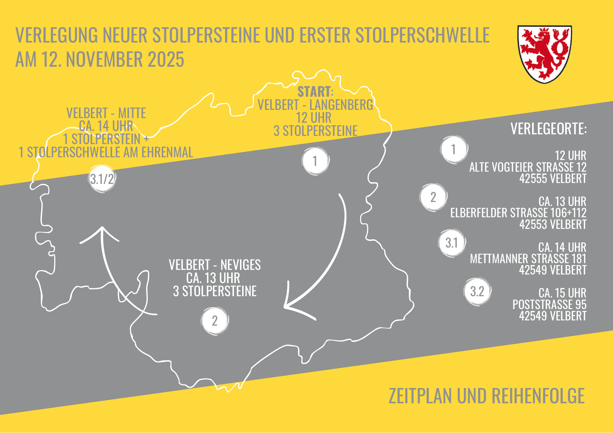 Neue Stolpersteine und erste Stolperschwelle